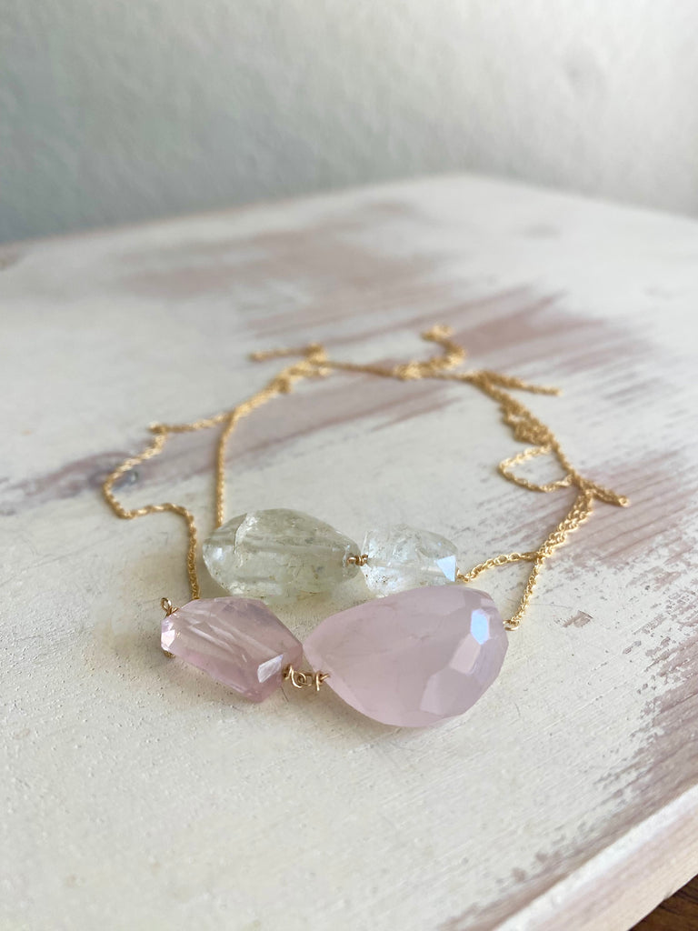 Crystal Quartz Collage Necklace