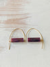 Ruby Arc Bar Hoop Earring