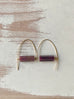 Ruby Arc Bar Hoop Earring