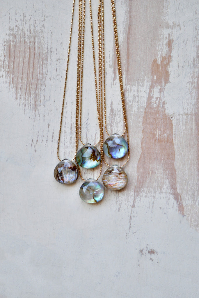 Abalone Teardrop Necklace