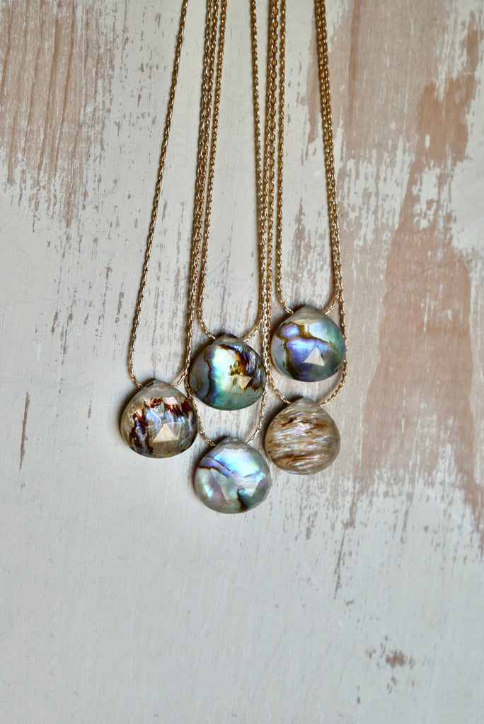 Abalone Teardrop Necklace