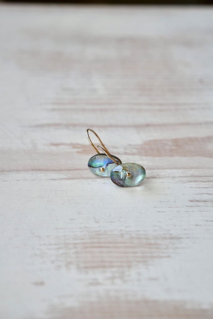 Abalone Doublet Drop Earrings
