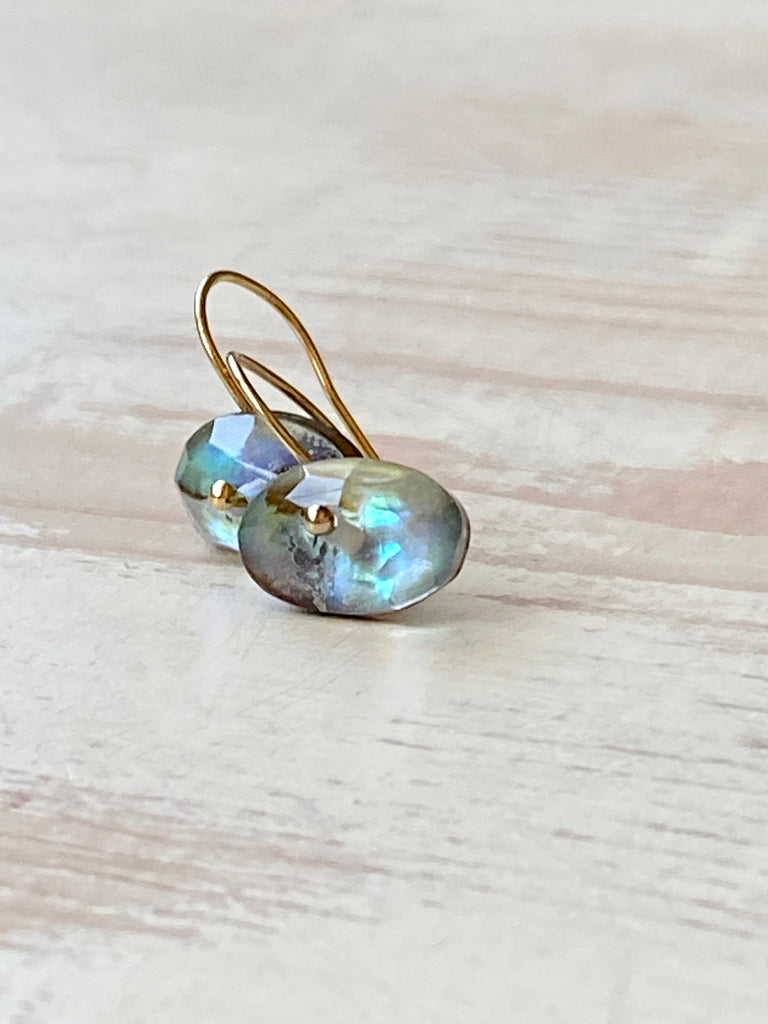 Abalone Doublet Drop Earrings