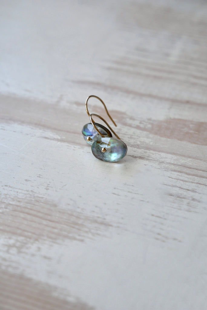 Abalone Doublet Drop Earrings
