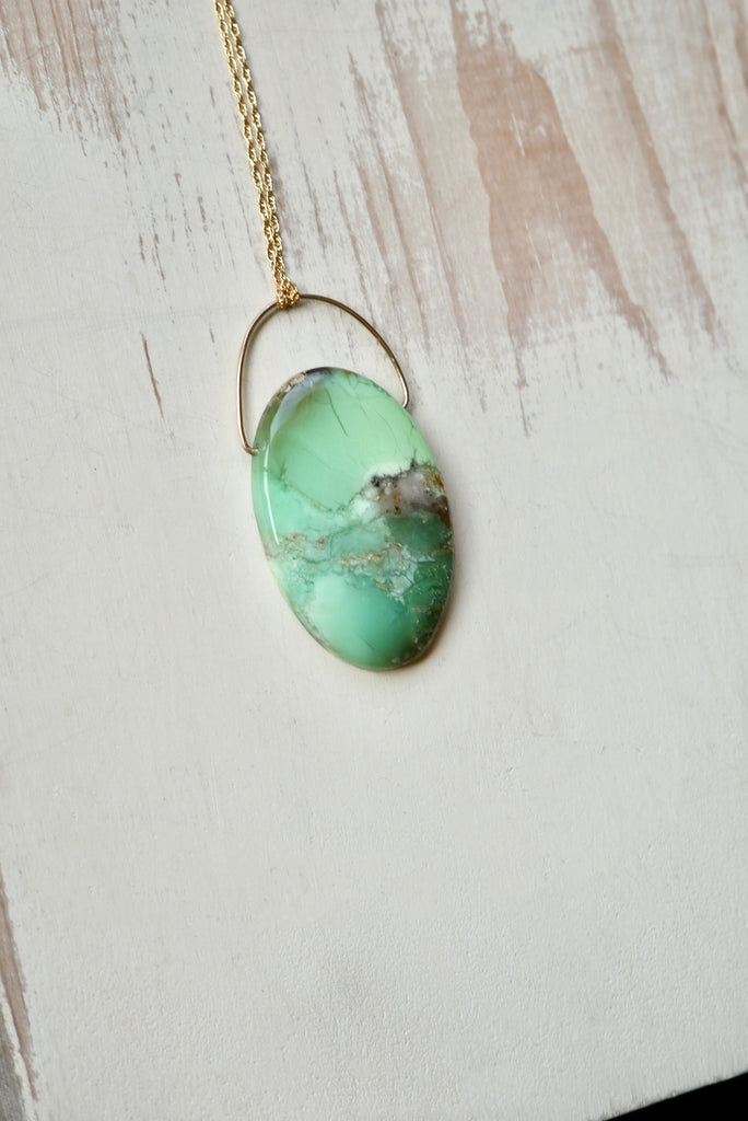 Chrysoprase Pendant Necklace