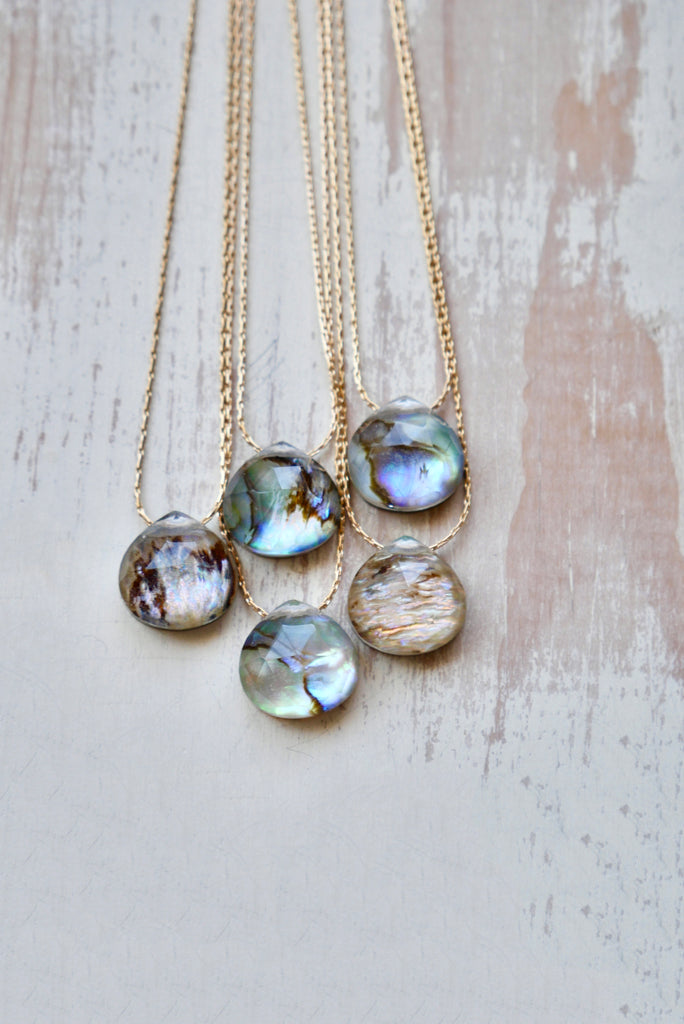 Abalone Teardrop Necklace