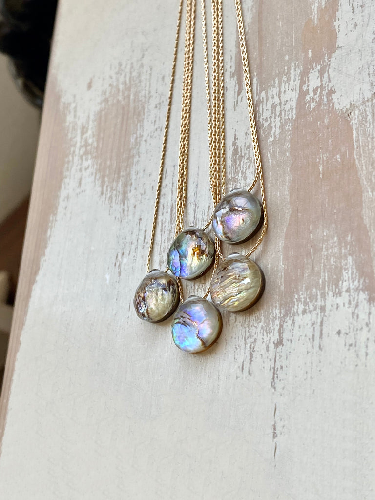 Abalone Teardrop Necklace