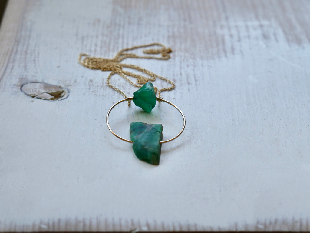 Emerald Pendant Necklace