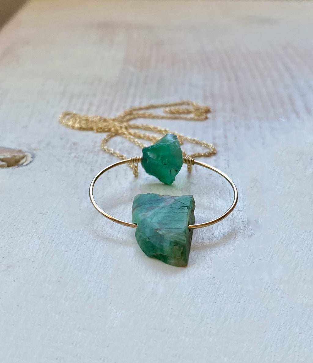 Emerald Pendant Necklace