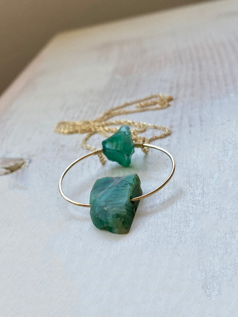 Emerald Pendant Necklace