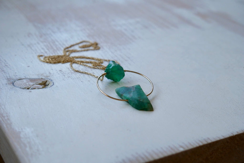 Emerald Pendant Necklace