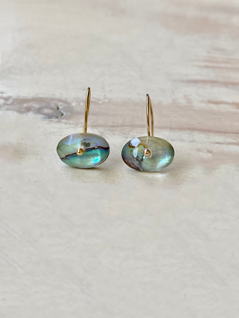 Abalone Doublet Drop Earrings