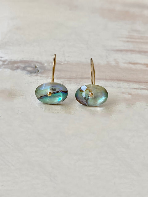 Abalone Doublet Drop Earrings