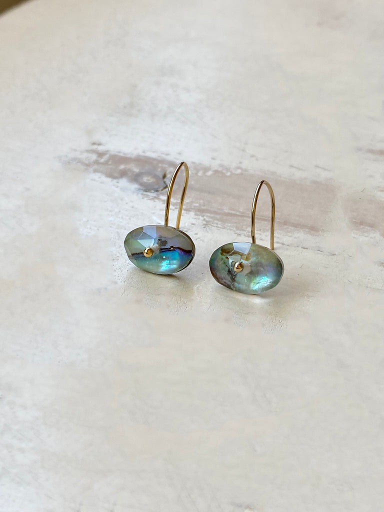 Abalone Doublet Drop Earrings