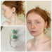 Chrysoprase Drop Hoops