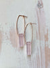 Rose Quartz Oblong Hoop