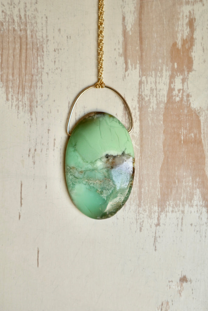 Chrysoprase Pendant Necklace