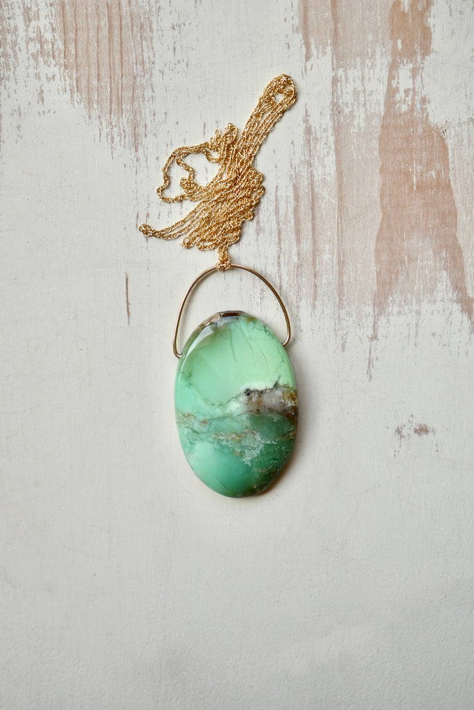 Chrysoprase Pendant Necklace