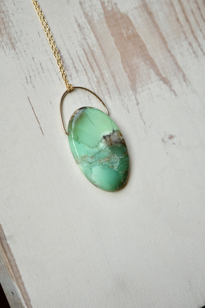 Chrysoprase Pendant Necklace