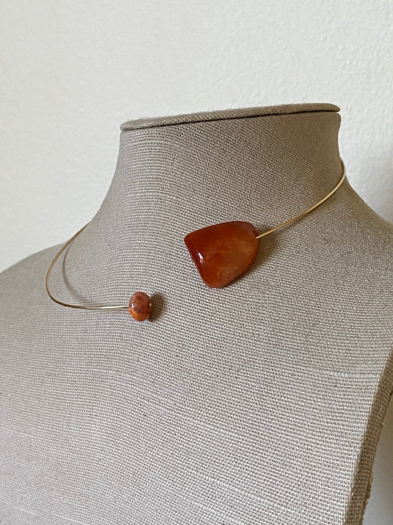 Carnelian Fire Agate Choker