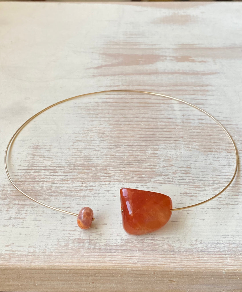Carnelian Fire Agate Choker