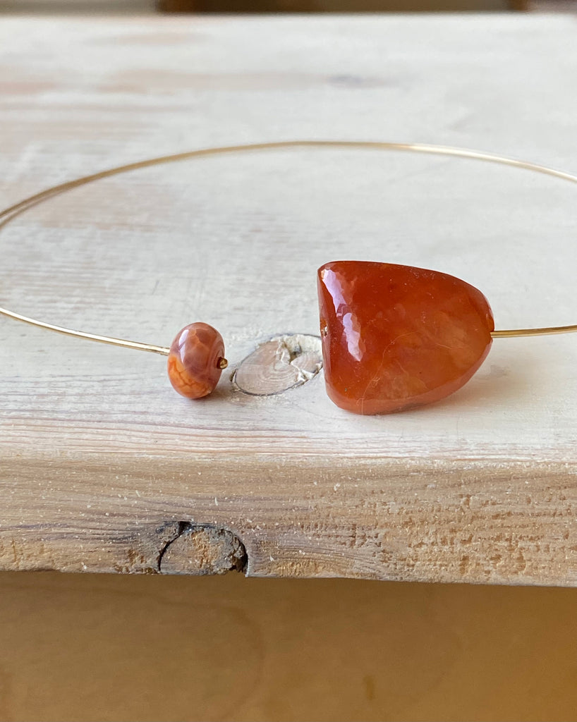 Carnelian Fire Agate Choker