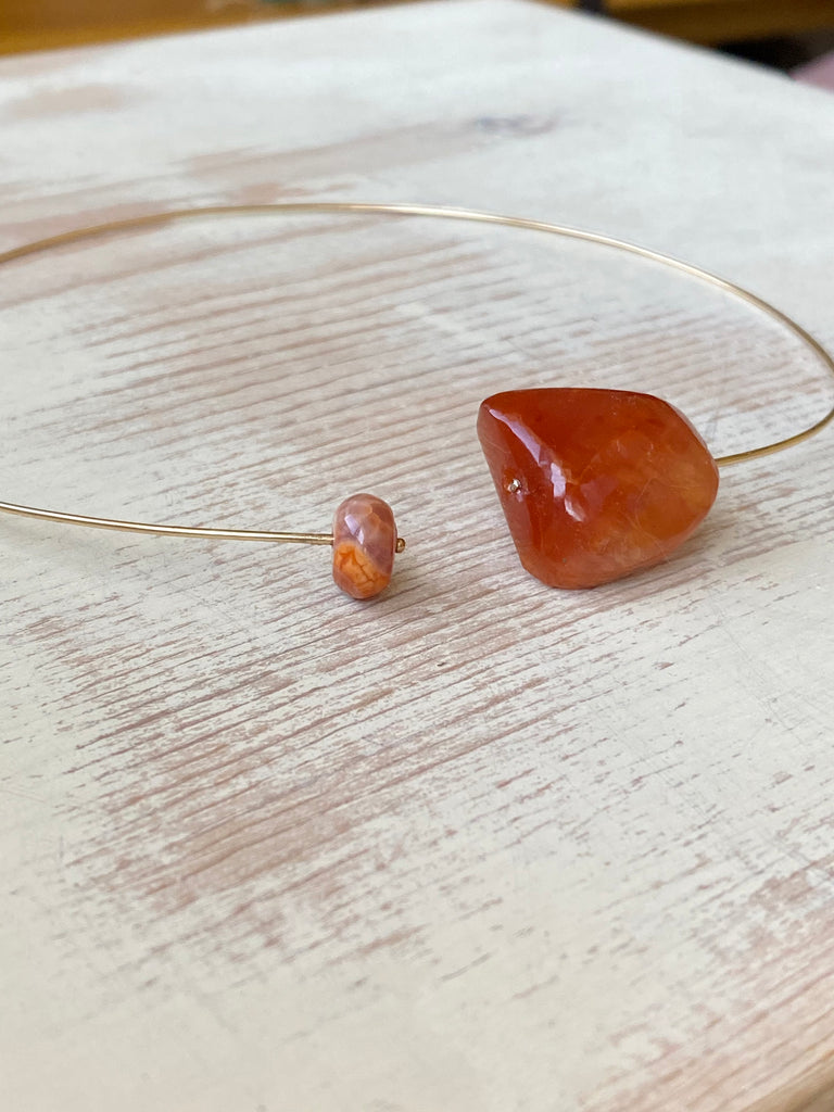 Carnelian Fire Agate Choker