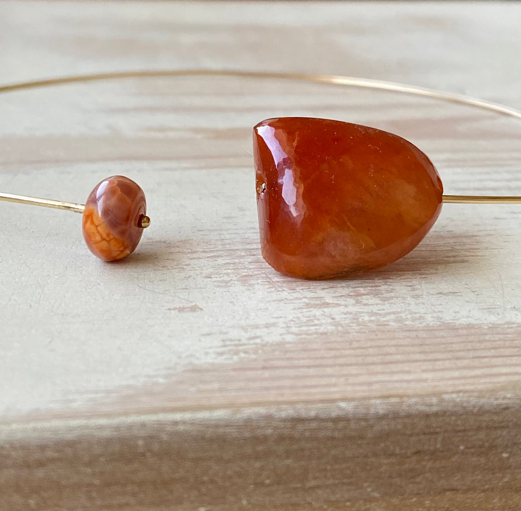 Carnelian Fire Agate Choker