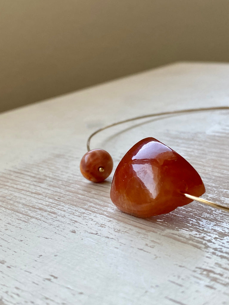 Carnelian Fire Agate Choker