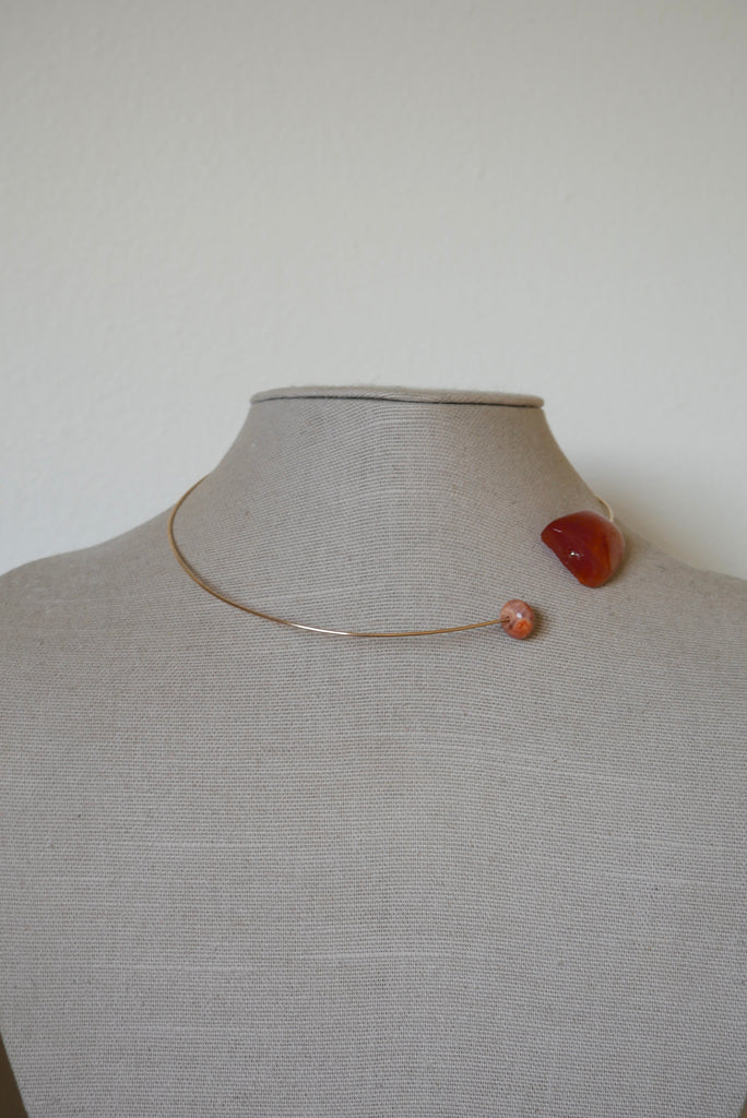 Carnelian Fire Agate Choker