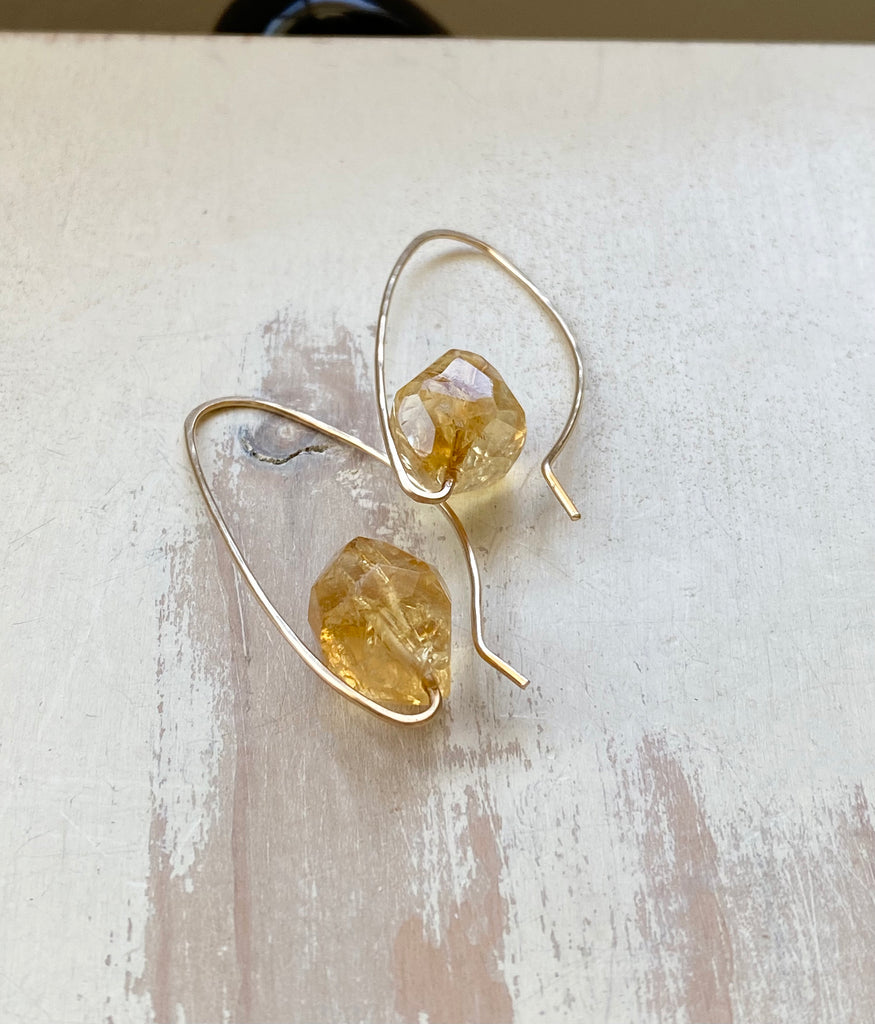Citrine Harp Hoop