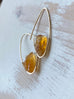 Citrine Raw Arc Hoop