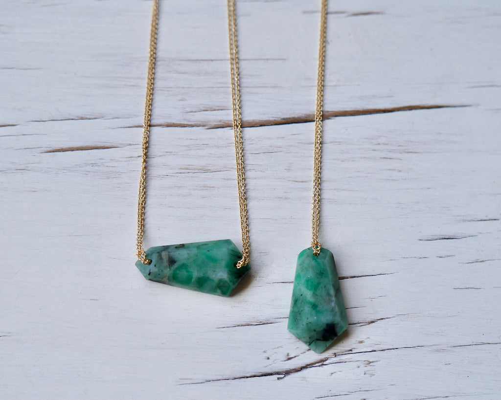 Emerald Pendant Necklace