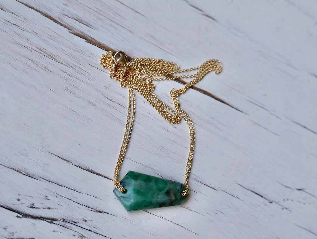 Emerald Pendant Necklace