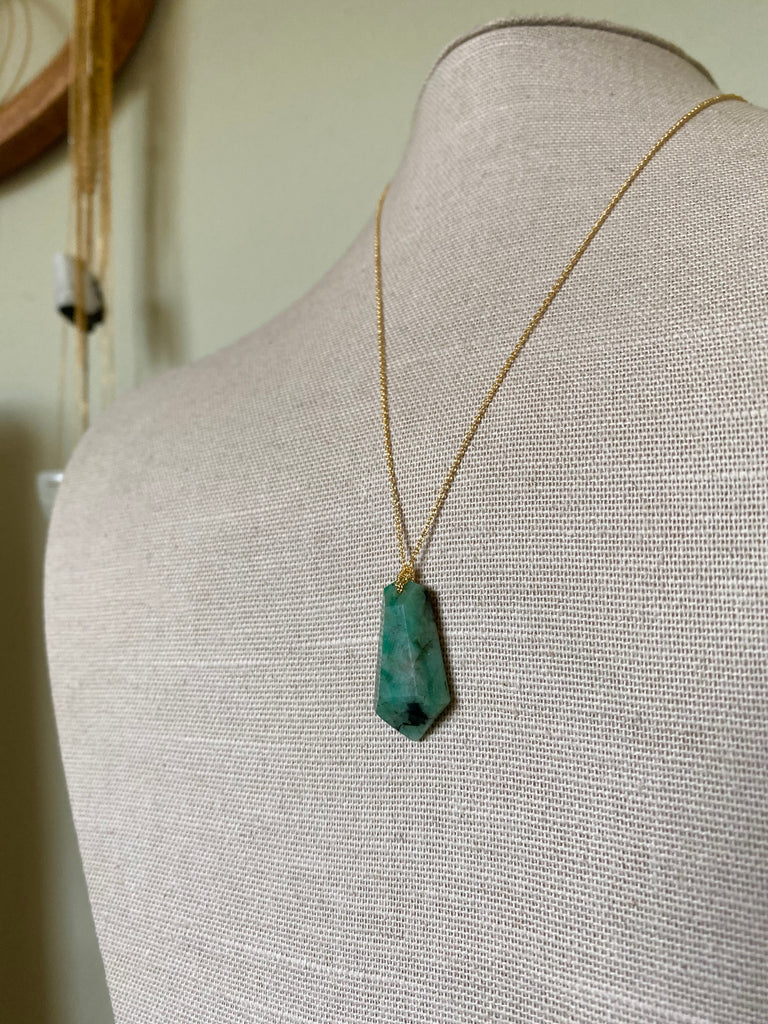 Emerald Pendant Necklace