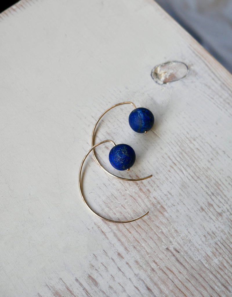 Lapis Drop Hoops