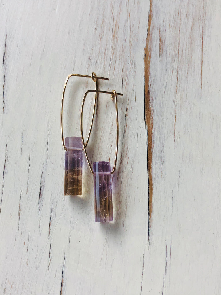 Ametrine Oblong Hoop