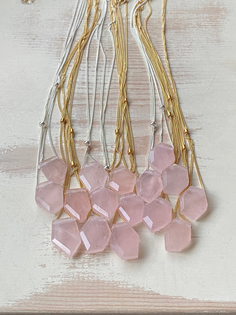 Rose Quartz Layering Necklace
