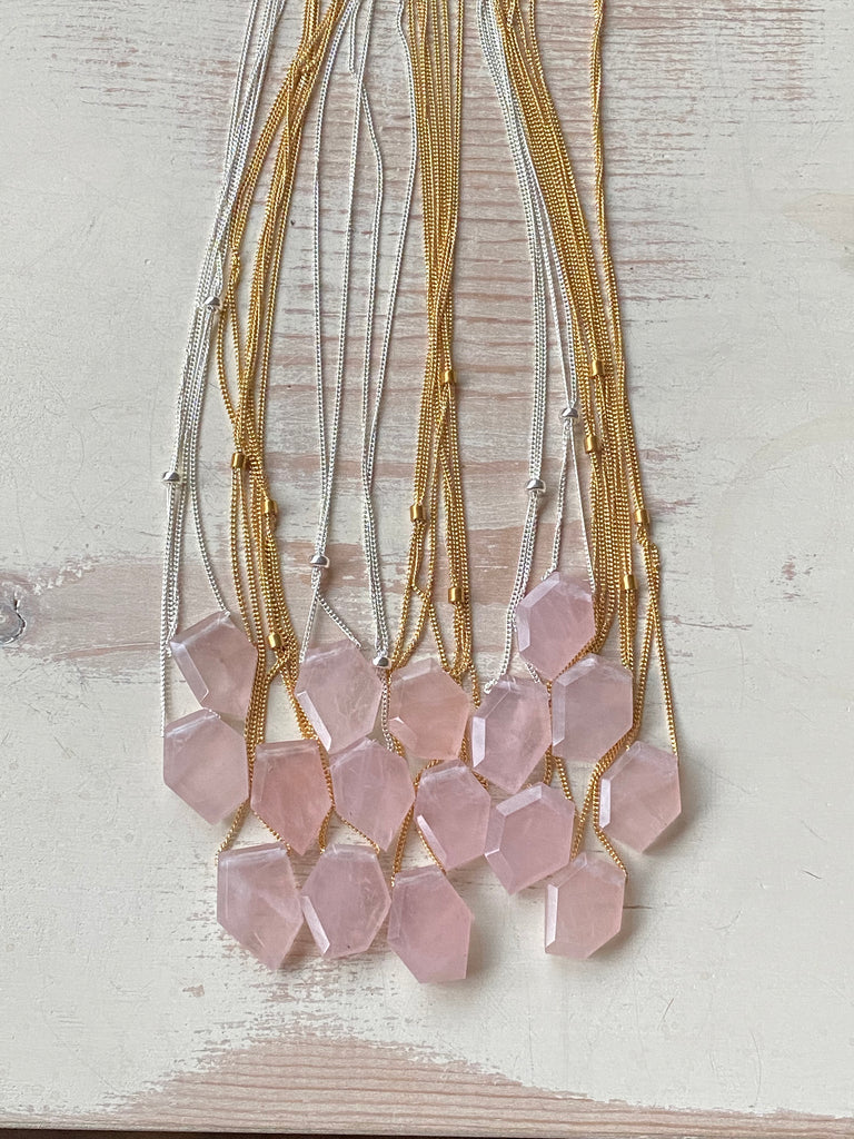 Rose Quartz Layering Necklace