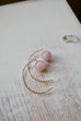 Rose Quartz Ball Hoops