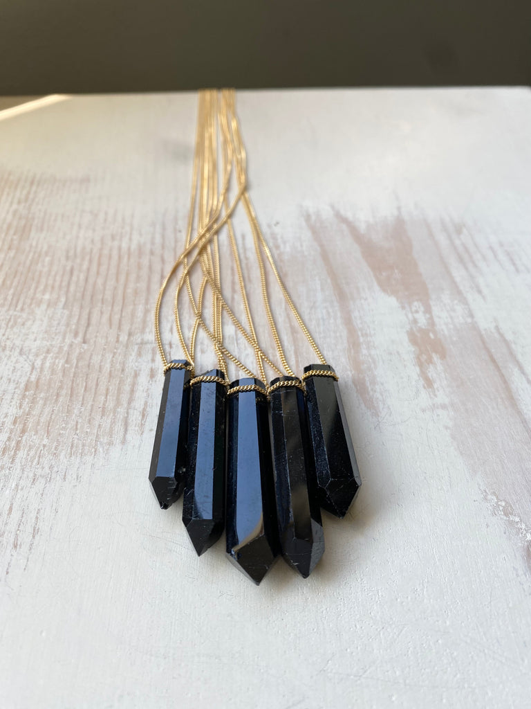 Black Tourmaline Pendant Necklace