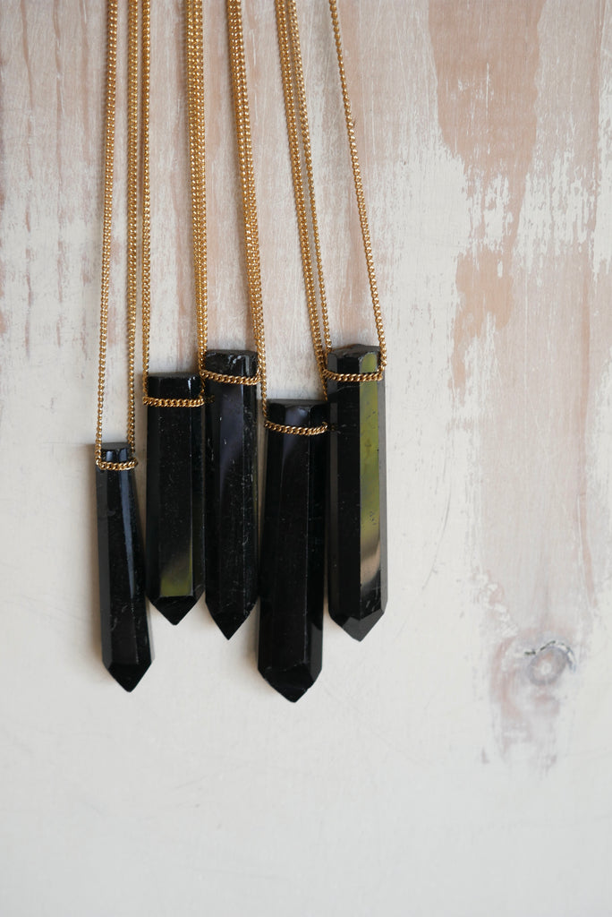 Black Tourmaline Pendant Necklace