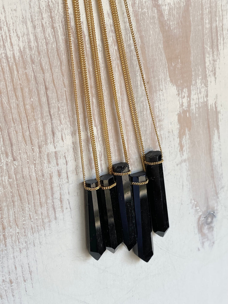 Black Tourmaline Pendant Necklace