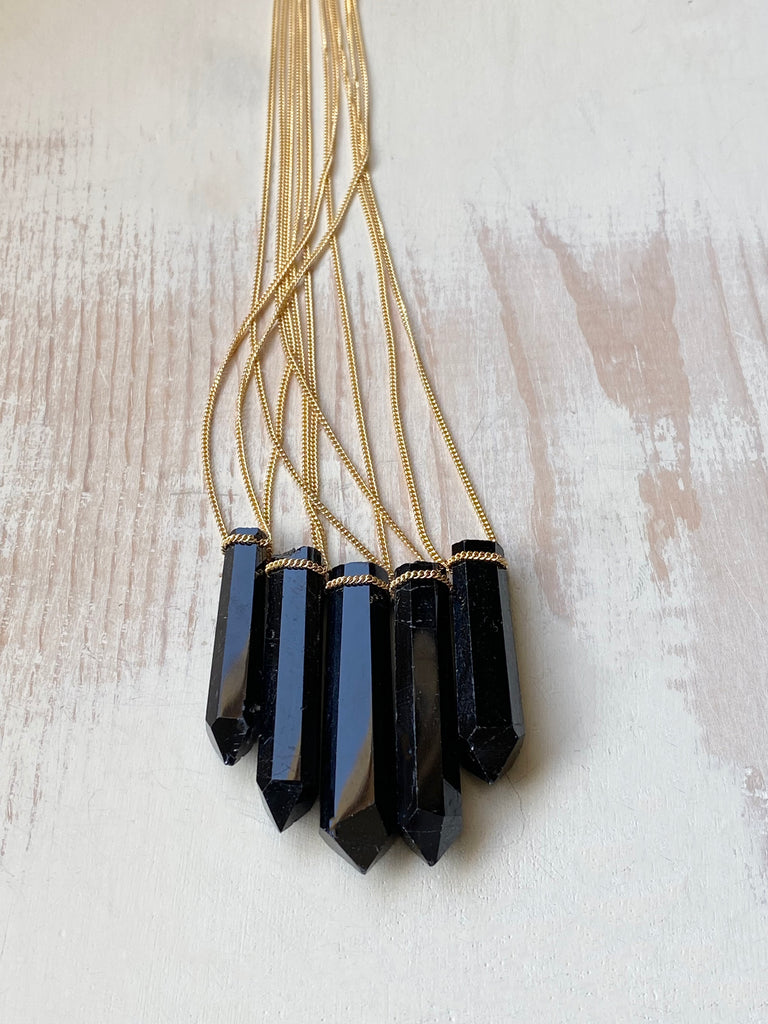 Black Tourmaline Pendant Necklace