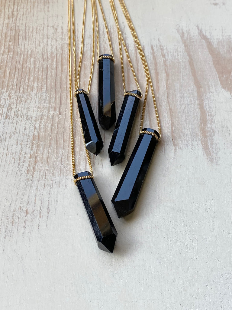 Black Tourmaline Pendant Necklace