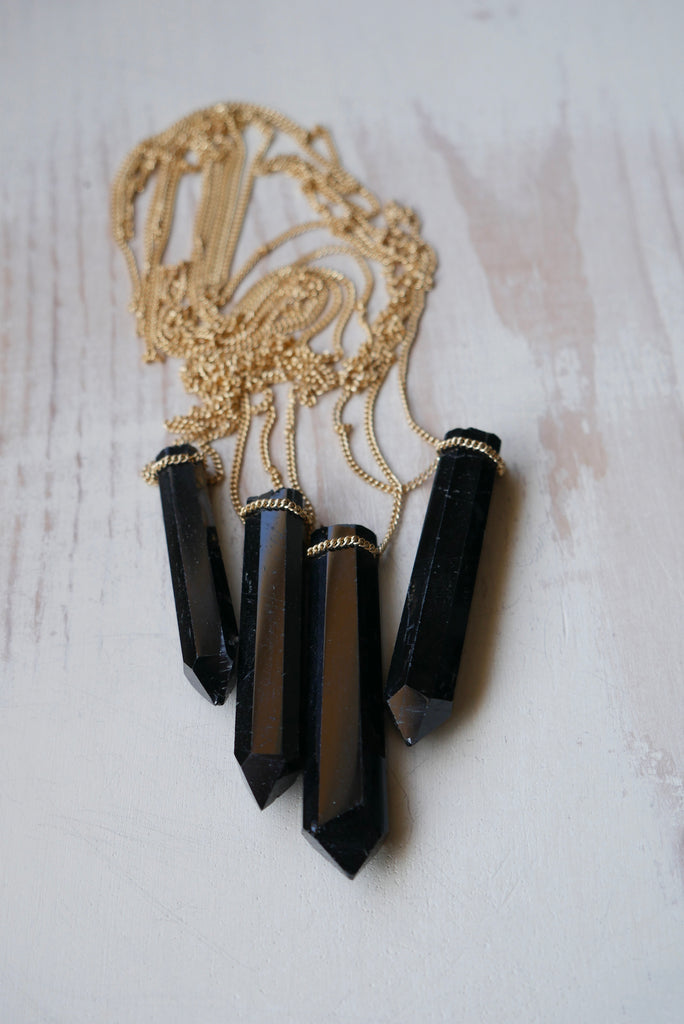 Black Tourmaline Pendant Necklace