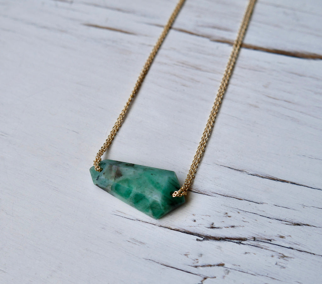 Emerald Pendant Necklace