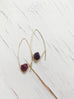 Raw Garnet Endless Hoop