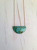 Chrysocolla Half Moon Necklace