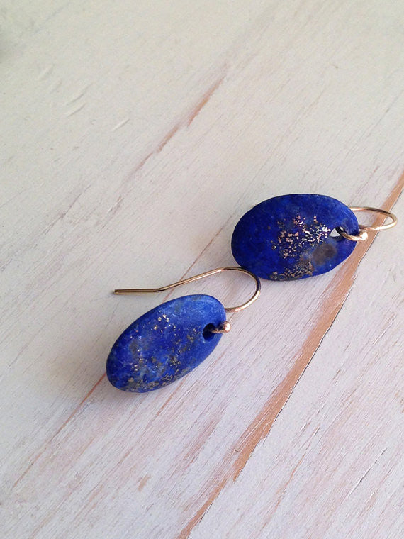 Lapis Slice Earring